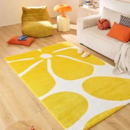 Tapis intérieur à poils longs Swing 385 jaune