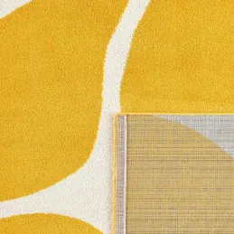 Tapis intérieur à poils longs Swing 385 jaune