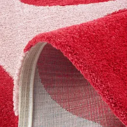 Tapis intérieur à poils longs Swing 385 rouge