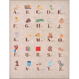 Tapis intérieur à poils courts Alix 736 beige