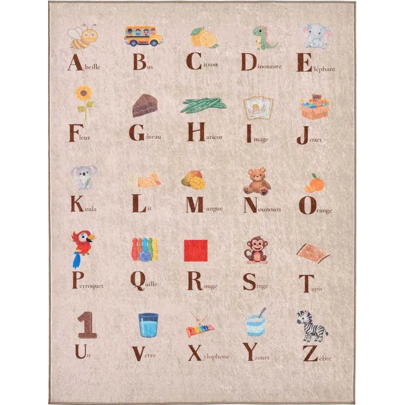Tapis intérieur à poils courts Alix 736 beige