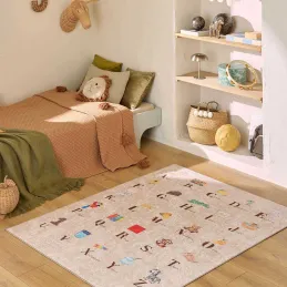 Tapis intérieur à poils courts Alix 736 beige