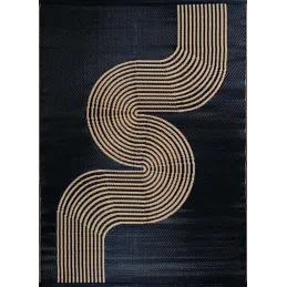 Tapis extérieur en polypropylène Spargi 1743 noir