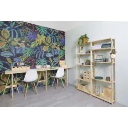 Etagère Natura 5 tablettes et montants à lattes