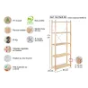 Etagère Natura 5 tablettes et montants à lattes