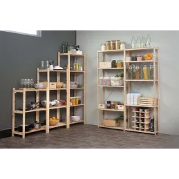 Etagère Natura 5 tablettes et montants à lattes
