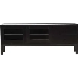 Meuble TV en médium noir Alcoa