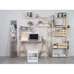 Etagère Natura 5 tablettes et montants à lattes
