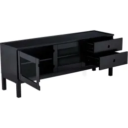 Meuble TV en médium noir Alcoa