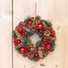 Couronne de Noël pomme de pin