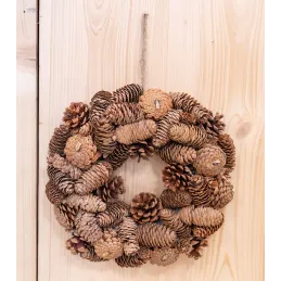 Couronne de Noël pomme de pin