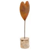 Coeur en métal effet rouillé