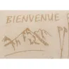 Coussin en lin et coton Bienvenue à la Montagne