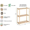 Etagère en kit profondeur 30 cm Natura