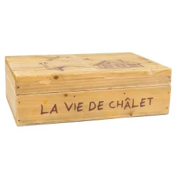 Boîte à thé en pin "La vie de Chalet"
