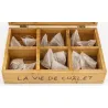 Boîte à thé en pin "La vie de Chalet"