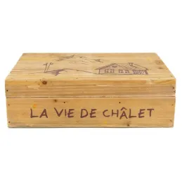Boîte à thé en pin "La vie de Chalet"