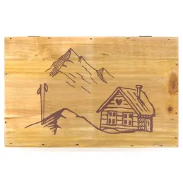 Boîte à thé en pin "La vie de Chalet"