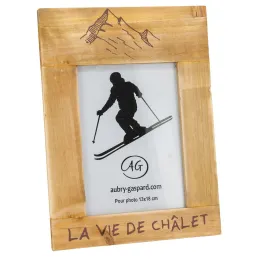 Cadre photo en pin La vie de Chalet
