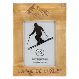 Cadre photo en pin La vie de Chalet