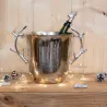 Seau à champagne en aluminium bois de cerf