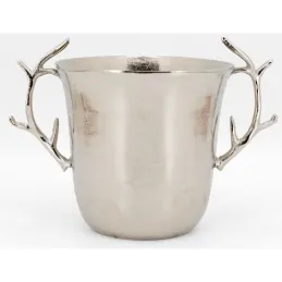 Seau à champagne en aluminium bois de cerf