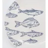 Vaisselle en porcelaine blanche Banc de Poissons