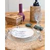 Vaisselle en porcelaine blanche Banc de Poissons
