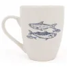 Vaisselle en porcelaine blanche Banc de Poissons