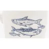 Vaisselle en porcelaine blanche Banc de Poissons