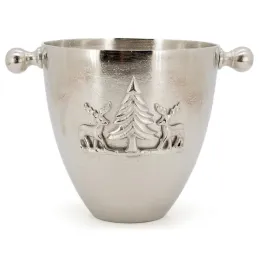 Seau à champagne en aluminium bois de cerf
