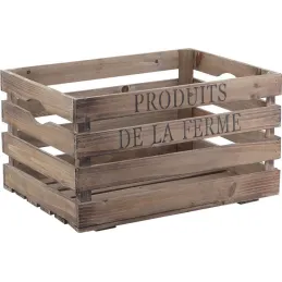 Caisse en bois Produits de la ferme