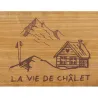 Corbeille en bois rectangulaire "La vie de chalet"