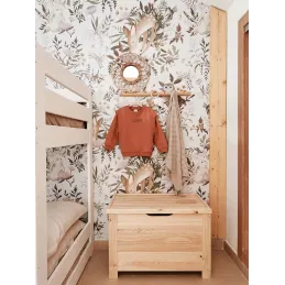 Coffre de rangement en pin 85L