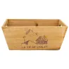 Corbeille en bois rectangulaire "La vie de chalet"