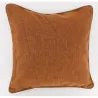 Coussin en coton velours Rouille