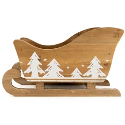 Luge traineau en pin Noel
