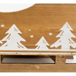 Luge traineau en pin Noel