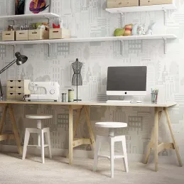 Plateau de bureau en pin massif