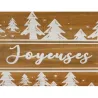 Corbeille rectangulaire en pin "Joyeuses Fêtes"