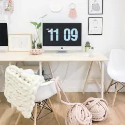 Plateau de bureau en pin massif