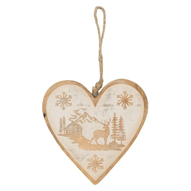 Cœur à suspendre Décor cerf