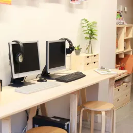 Plateau de bureau en pin massif