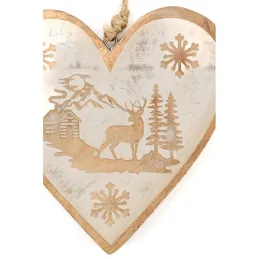 Cœur à suspendre Décor cerf