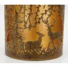 Photophores en métal doré antique Cerf