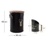 Tabouret et seau à pellets avec pelle Au coin du feu