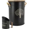 Tabouret et seau à pellets avec pelle Au coin du feu