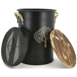 Tabouret et seau à pellets avec pelle Au coin du feu