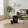 Tabouret et seau à pellets avec pelle Au coin du feu