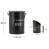 Tabouret et seau à pellets avec pelle Au coin du feu